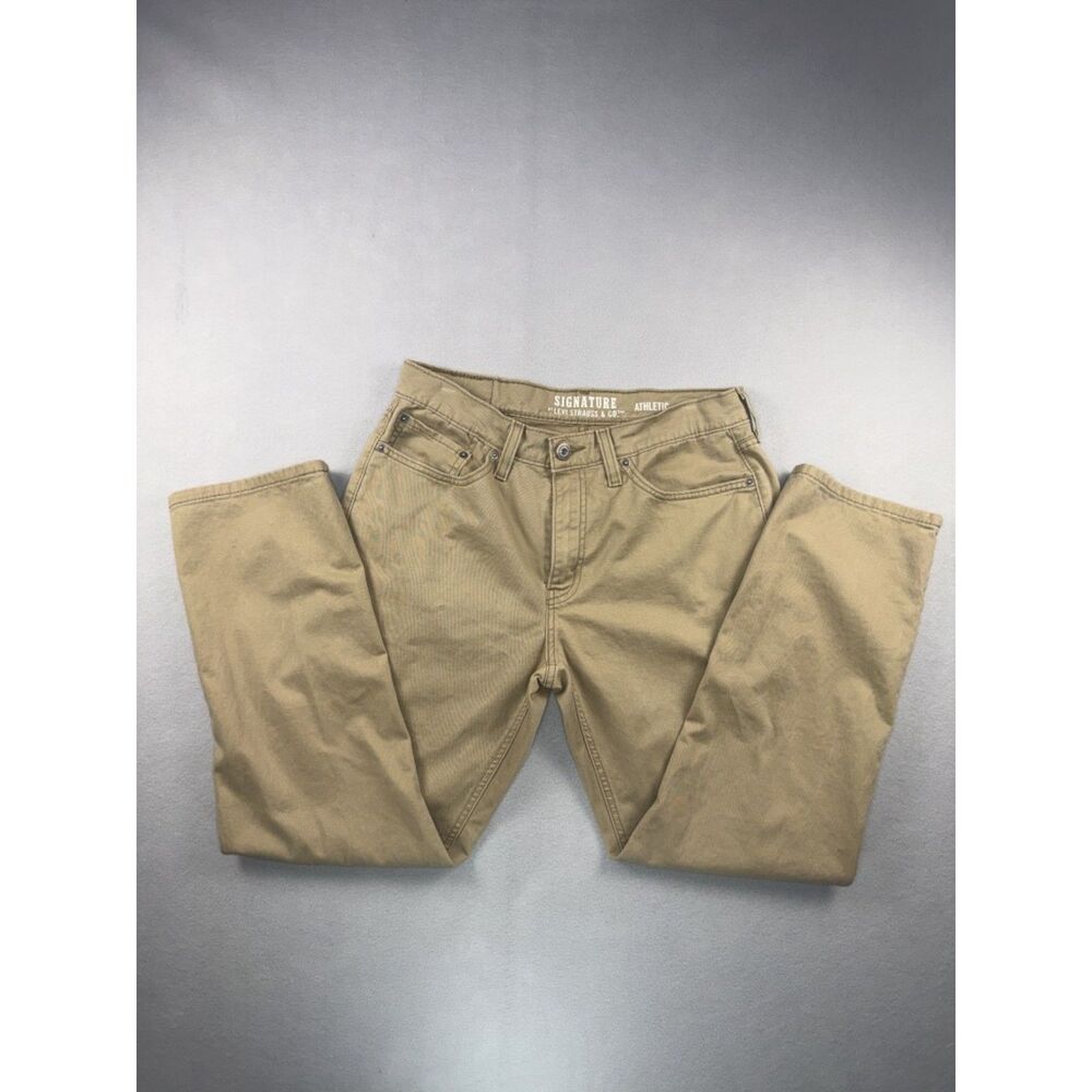 Signature by Levi Stauss & Co Men's Athletic Khaki Pants 32x30